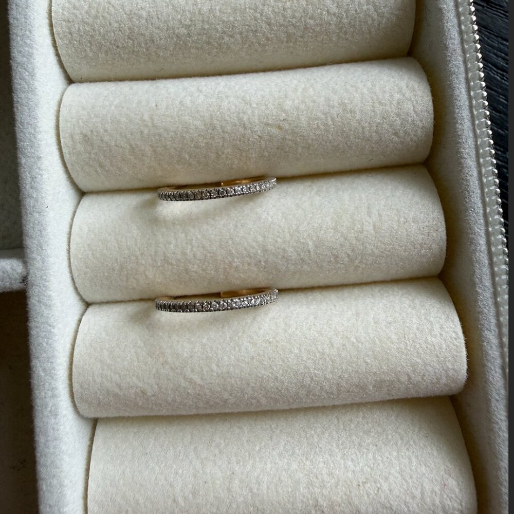 Mejuri Pavé Diamond Hoops - Picture 2 of 4